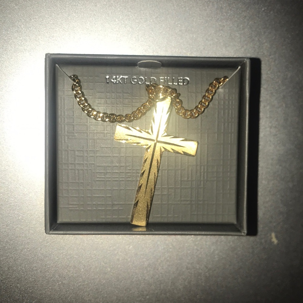 Gold cross necklace !!!!